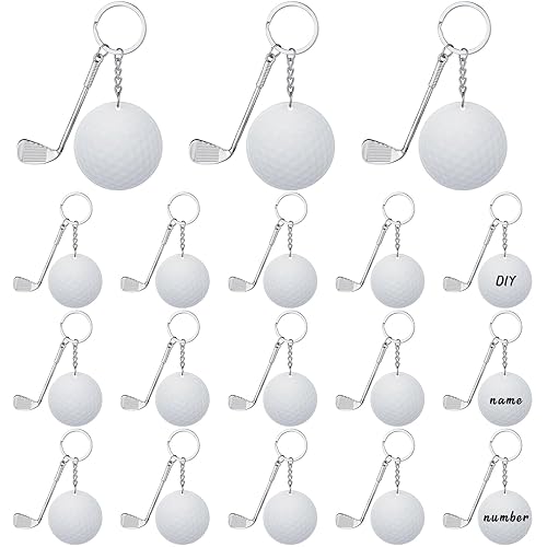 18 Pack Golf Ball Keychains Bulk for Men Women Cute