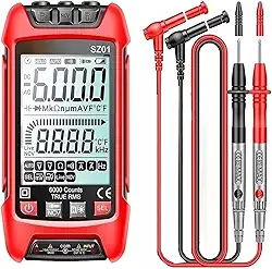Multímetro Digital Portátil Profissional,com Iluminação - Corrente Ac - Dc Tensão 0~600V,Multímetro Digital com Sensor,6000 Contagens