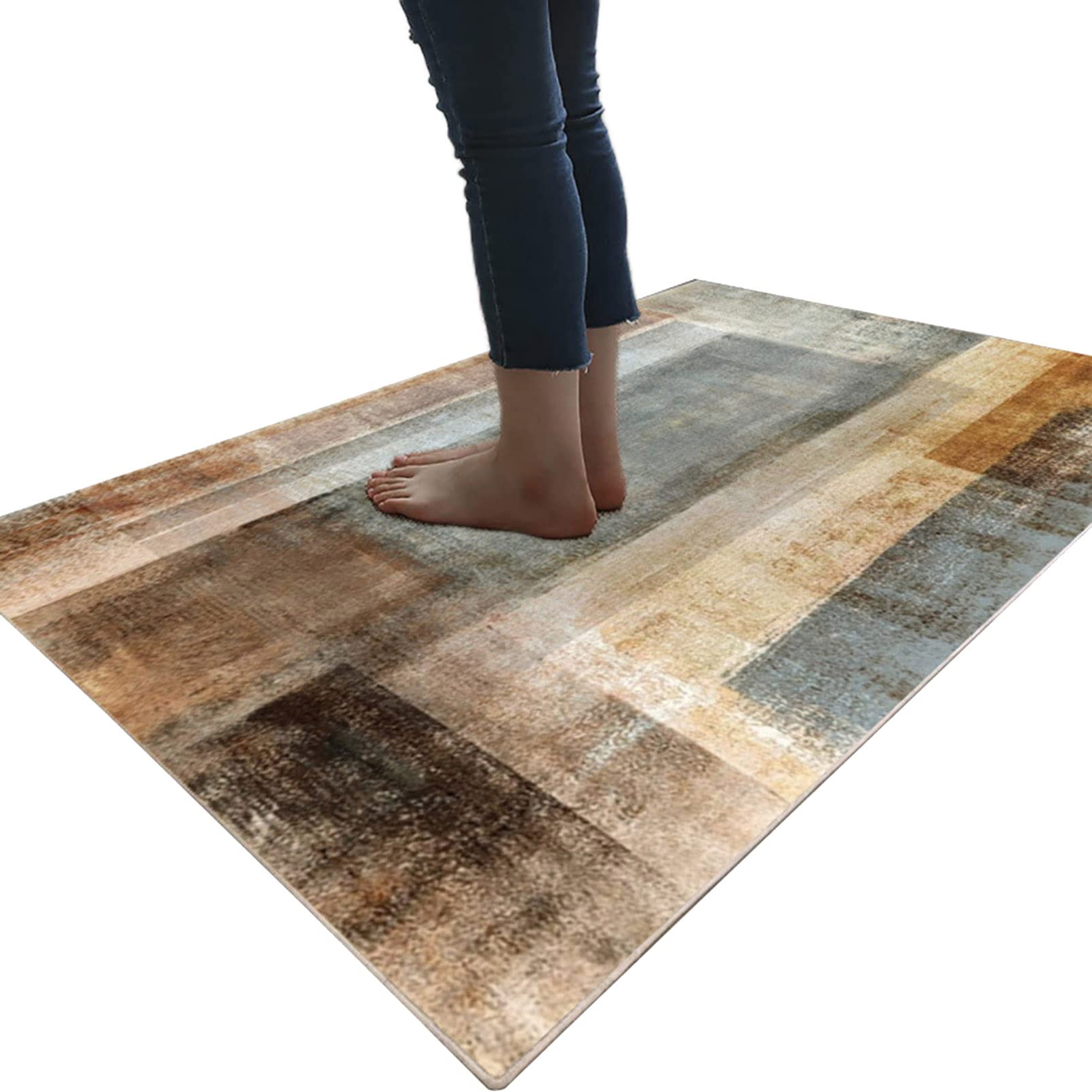 Tapis de salon lavable et grand tapis de chambre confortable