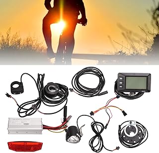 Tefola Bike Conversion Kit, Electric Bicycle Controller Conversion Kit 25a Controller GD01 LCD Panel Headlight Taillight Kit for 750W Motor