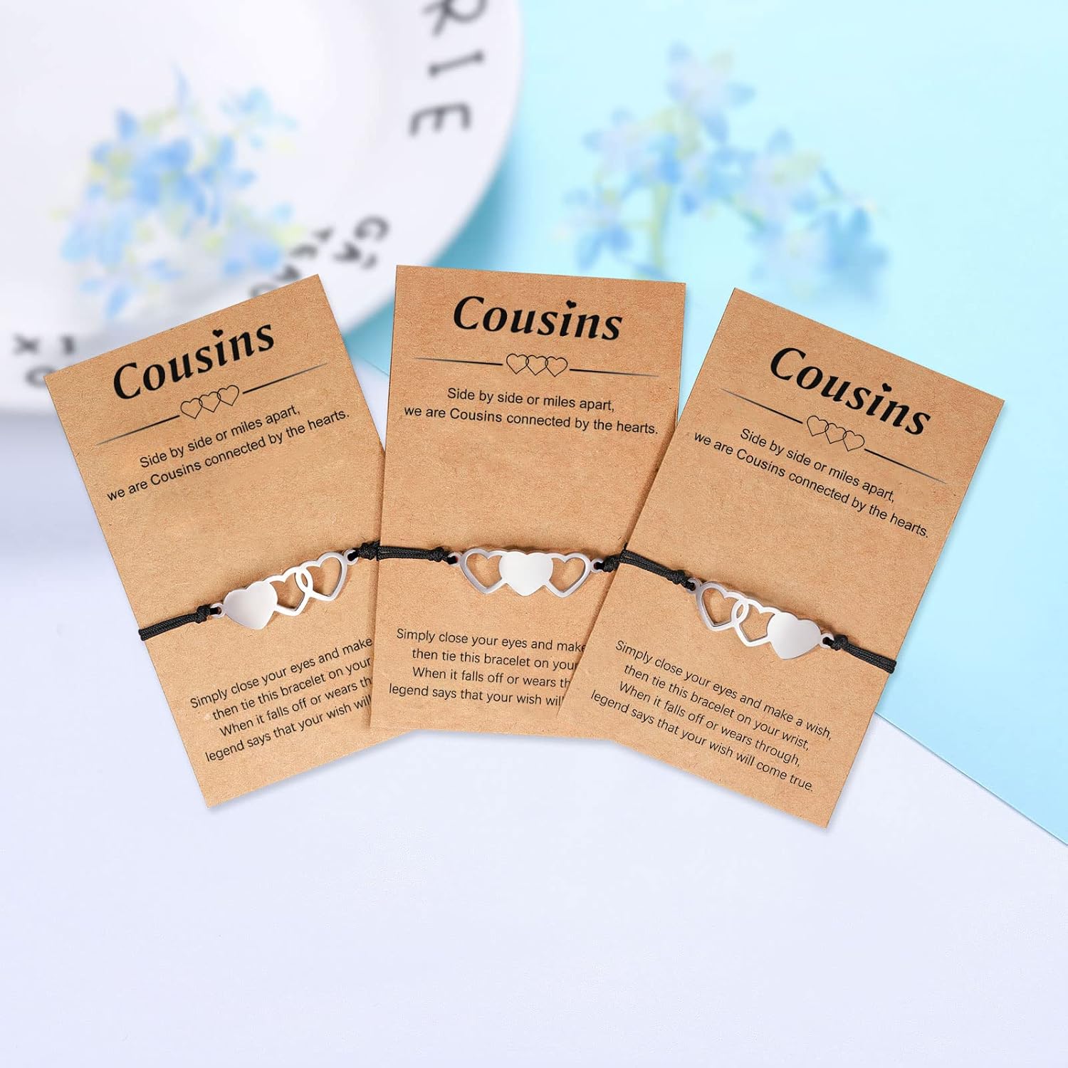 UNGENT THEM 2/3/4/5 Pcs Matching Heart Bracelets Friendship Sisters Gifts for Best Friends Cousins Bestie Women - Image 4