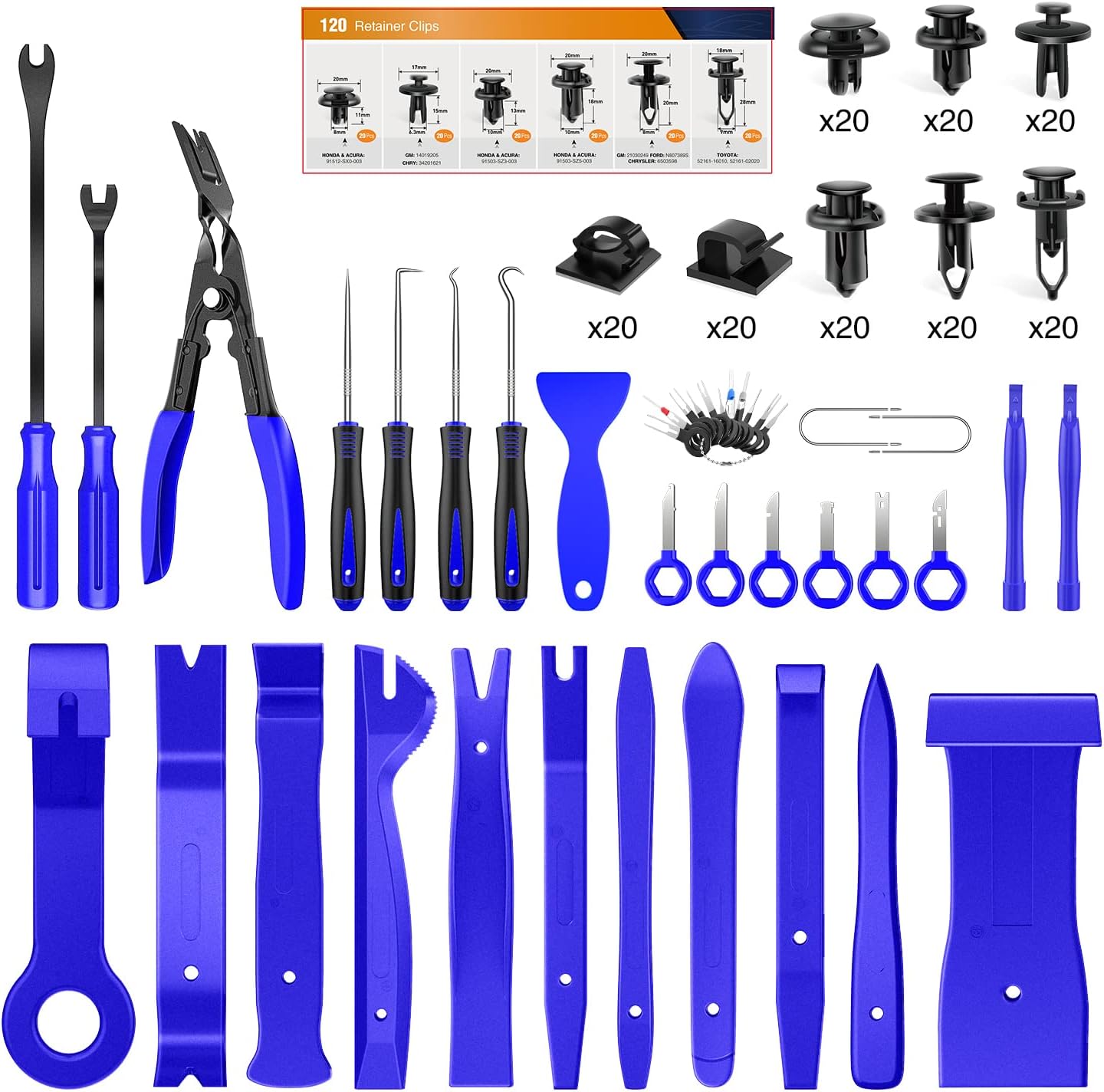 GOOACC 200Pcs Trim Removal Tool Set