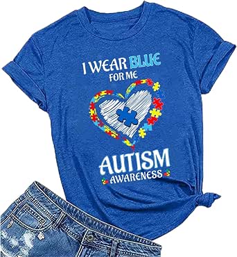 Women's Autism Awareness T-Shirt – Periodic Table Graphic Tee, Casual Short Sleeve, Gray XX-Large