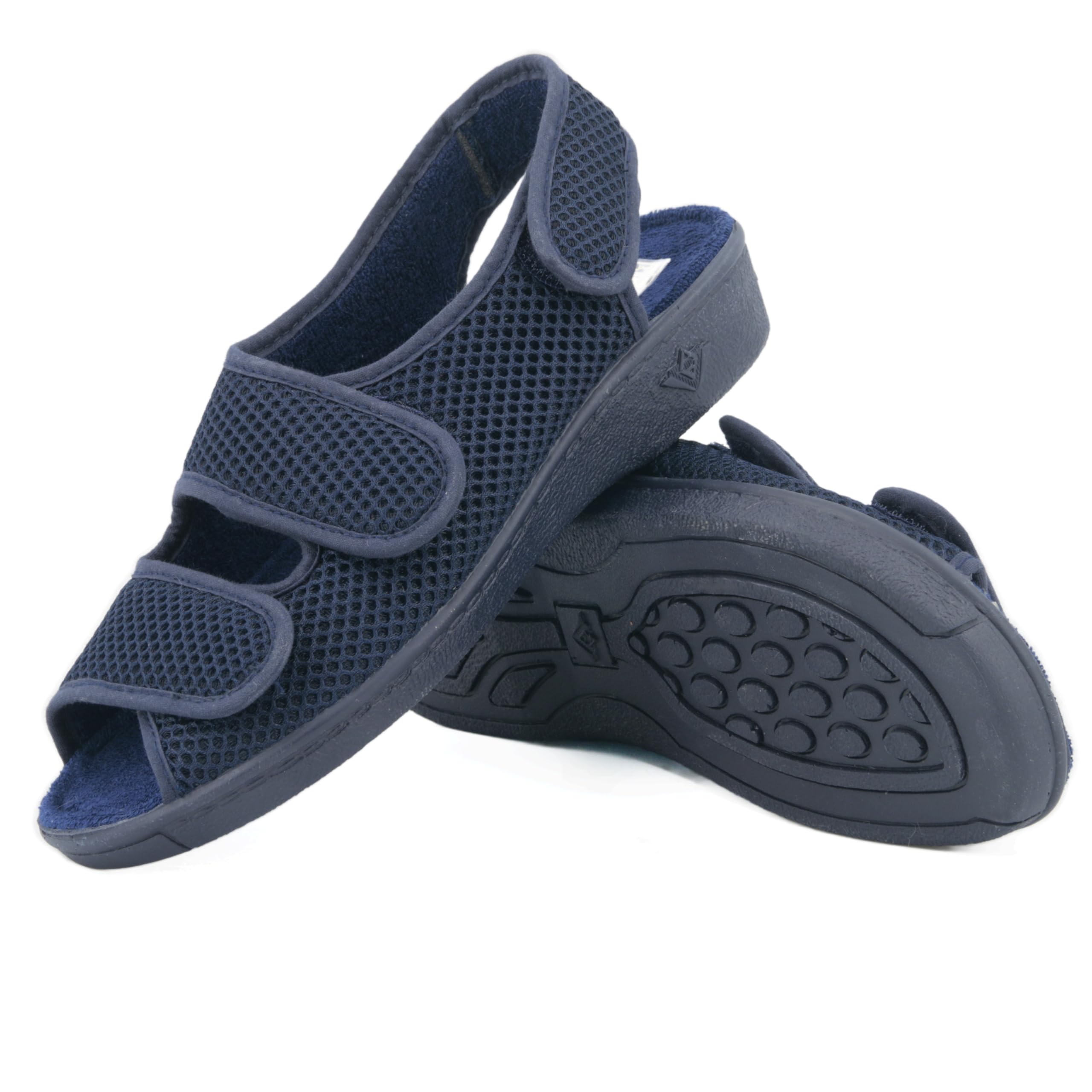 JOMIX Zapatillas Casa Mujer Abiertas Fabricas en España Pantuflas para Pies Delicados con 3 Bandas Ajustables