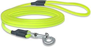 5m Rundleine mit Handschlaufe, Schleppleine, Neon-Gelb, Hundeleine, Trainingsleine, sehr stabil, schmutz- und wasserabweisend
