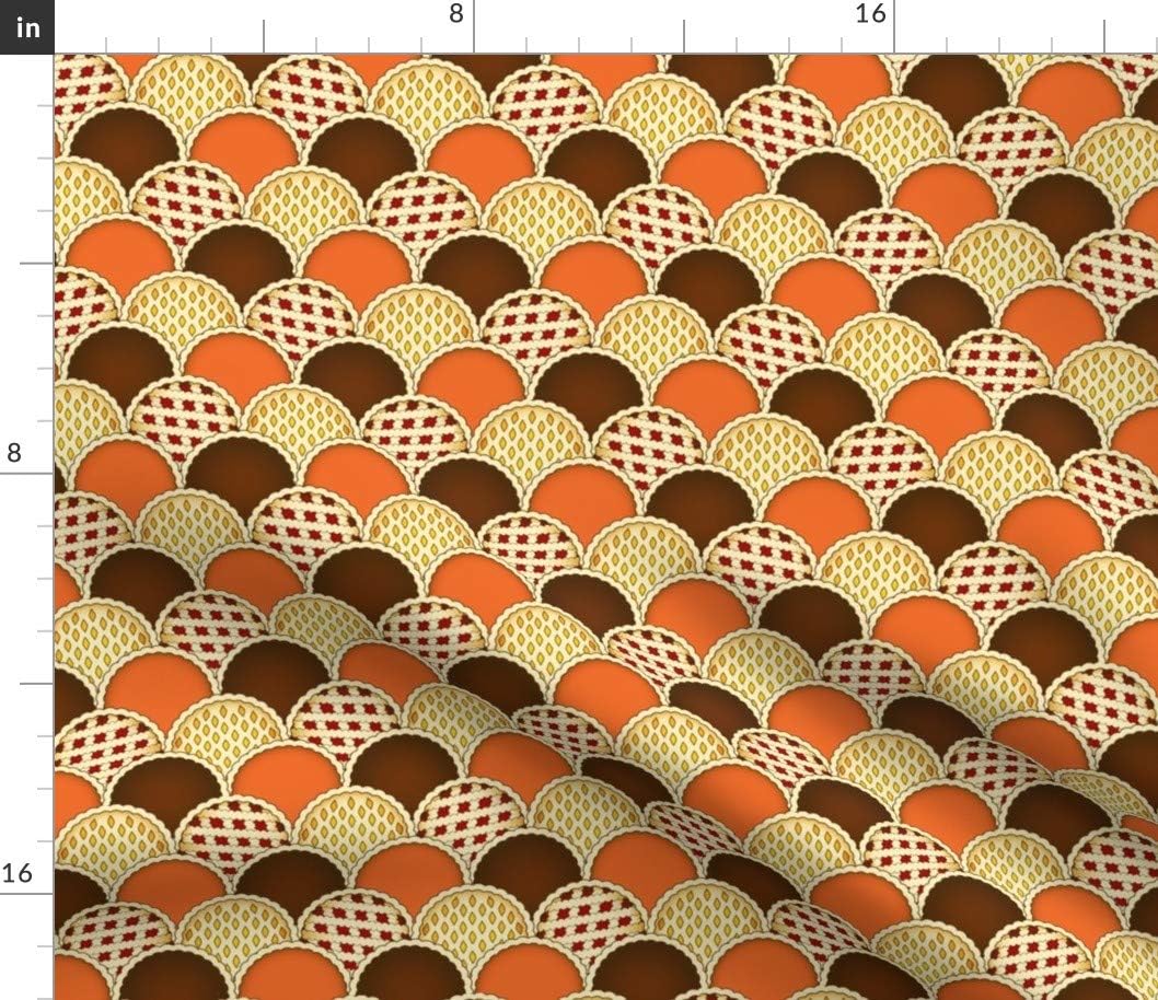 Spoonflower Fabric - Pies Pie Fall Autumn Thanksgiving Dessert Food Warm Printed on Petal Signature Cotton Fabric Fat Quarter - Sewing Quilting Apparel Crafts Decor