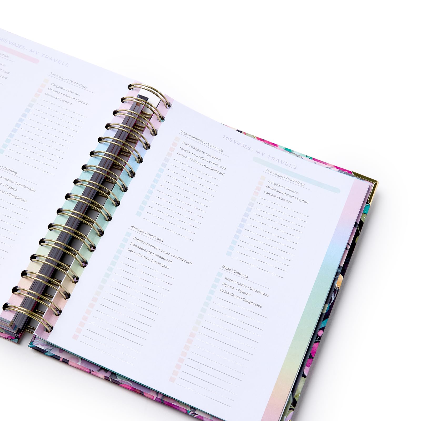 Takenote Academic Diary 2025 2026 - A5 Size (16.5x20.5 cm), Day per Page, Academic Format September to August, Double Wire-O Binding, Bilingual: Spanish & English - Sophie - Image 3