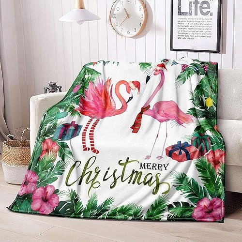 Vista 25 de LUVIVIHOME Manta de Feliz Navidad, bolas de Navidad azules doradas, manta de invierno con copos de nieve, manta individual, acogedora manta cálida