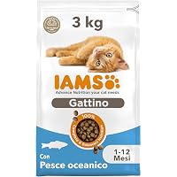 IAMS Cibo secco per gattini da 1-12 mesi con pesce oceanico, 3 kg