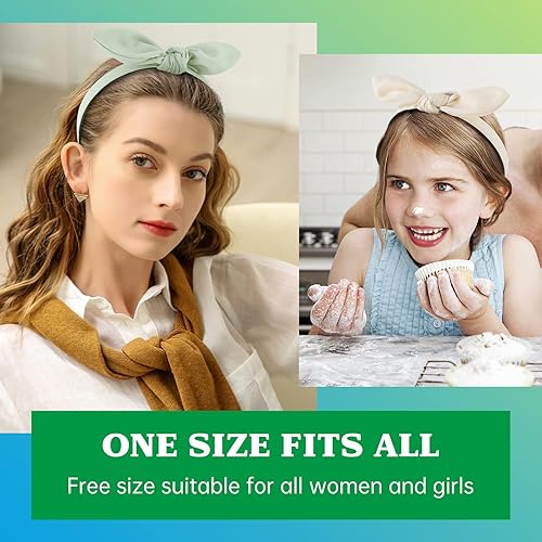 Miniatura 4 de Paquete de 6 diademas para mujer, diademas con lazo para niñas, diademas anudadas con dientes, diademas para niñas de 8 a 12 años, accesorios para