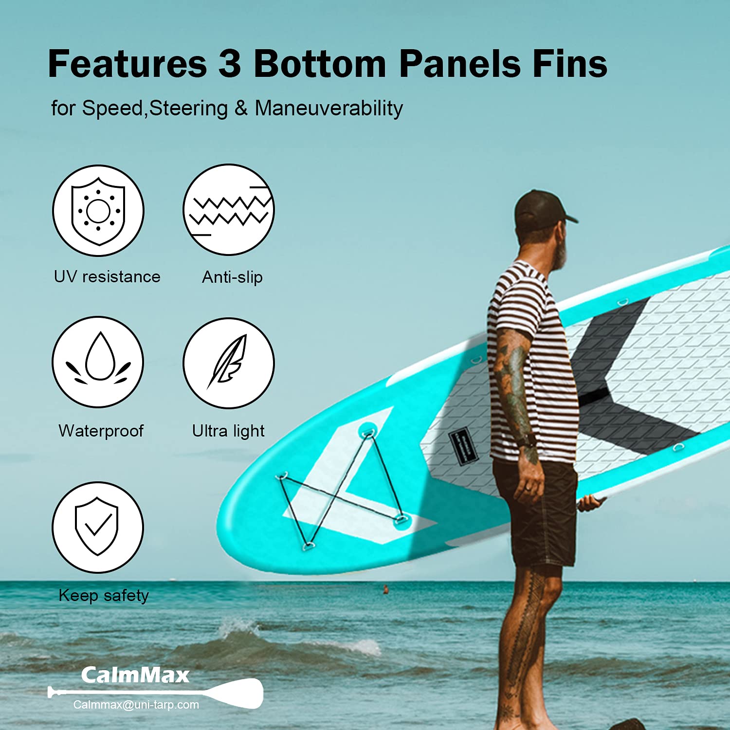 CalmMax Inflatable Stand Up Paddle Board - 10 feet 6 inch