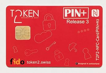 Token2 T2F2-NFC-Smartcard PIN+ Release3 FIDO2.1 Level 2 Certificate with 300 passkey Storage.
