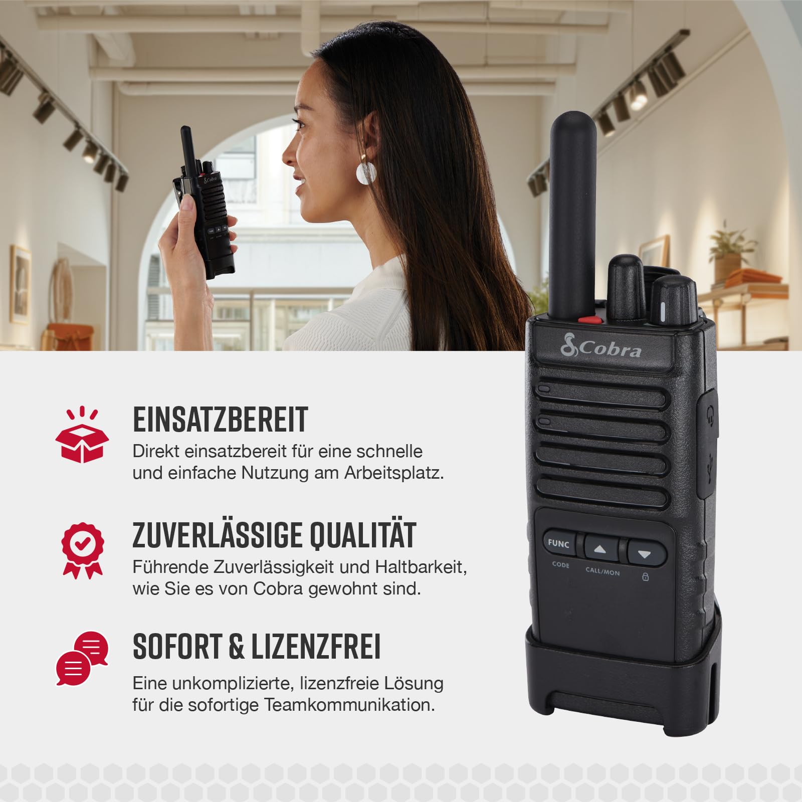 COBRA PX650 PMR446 RADIO TWIN PACK
