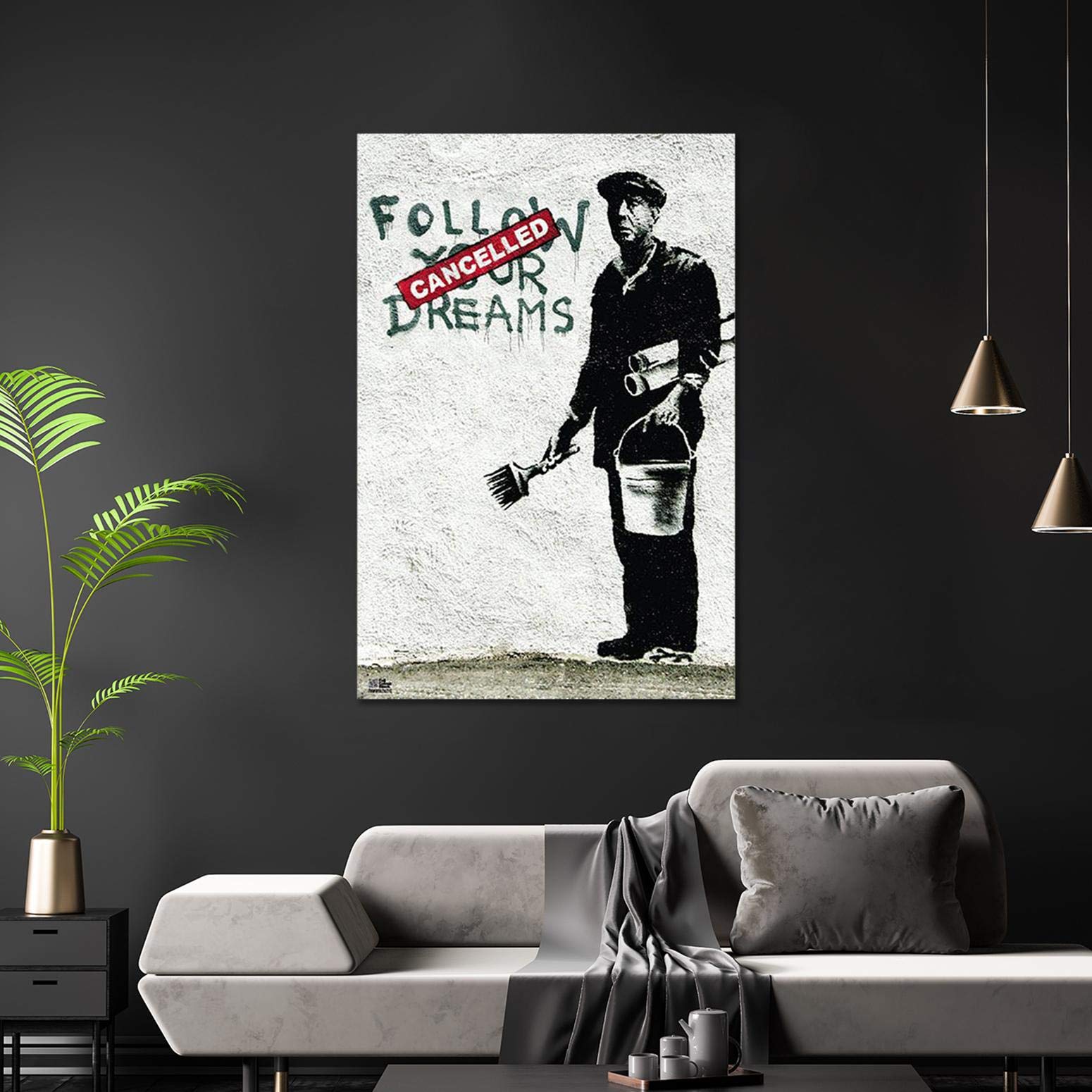 Banksy Poster Follow Your Dreams (61cm x 91,5cm) : Amazon.de