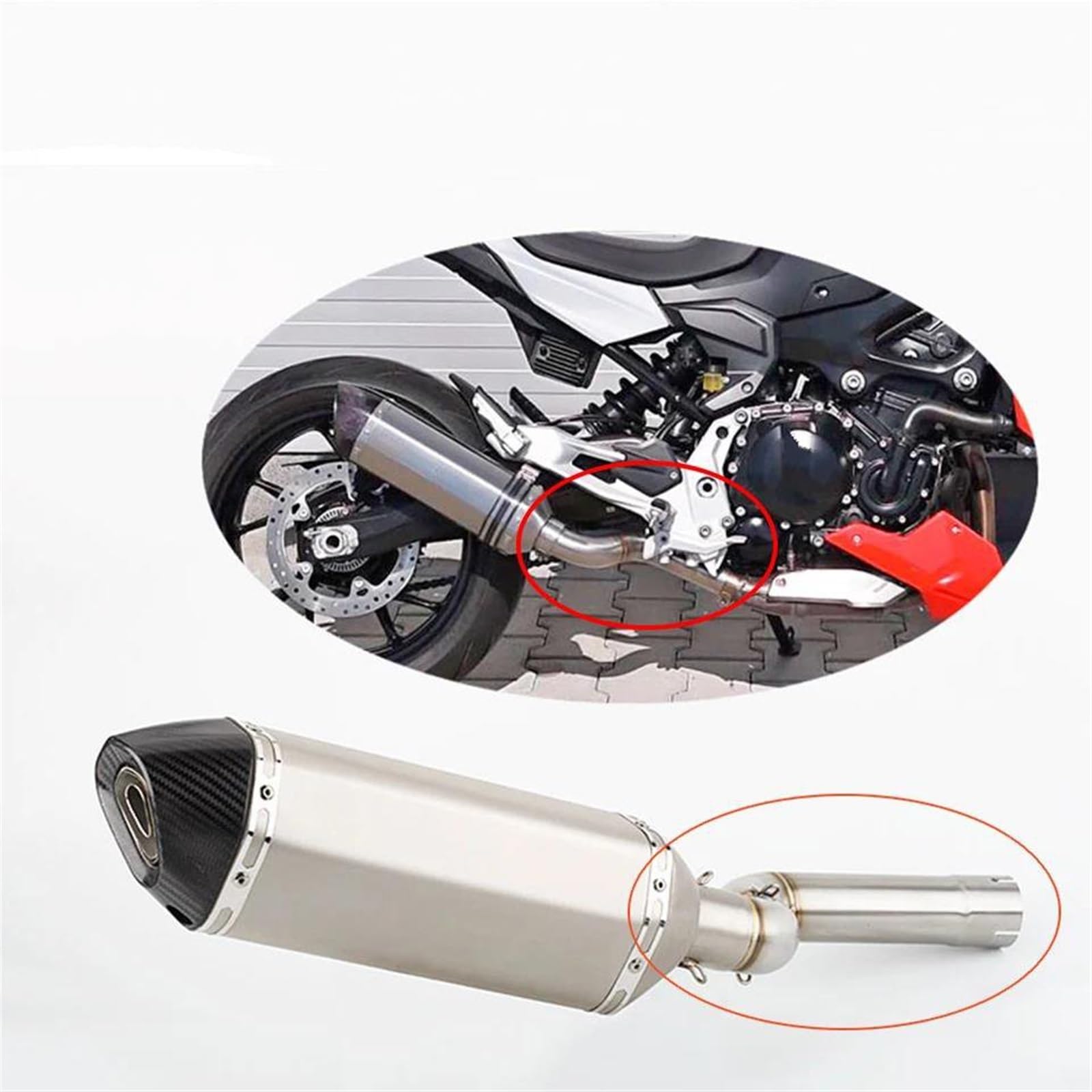 Tuyau D'échappement De Moto En Acier Inoxydable Pièces De Rechange Modifiées Pour F900R F900XR 2020 Tuyau d'échappement pour moto