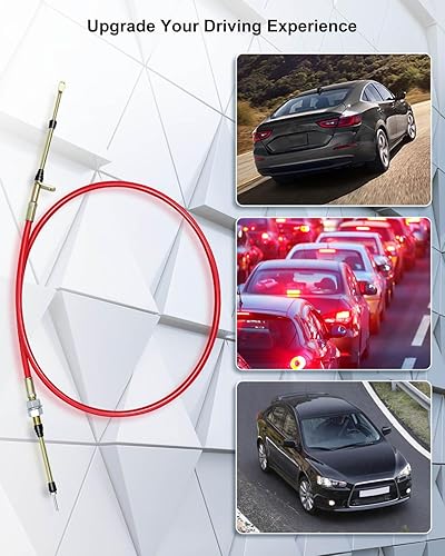 Miniatura 3 de 80833 - Cable de cambio para palanca de cambios B&M con extremo de ojal, cable de cambio de transmisión automática de 5 pies de largo AF72-1002