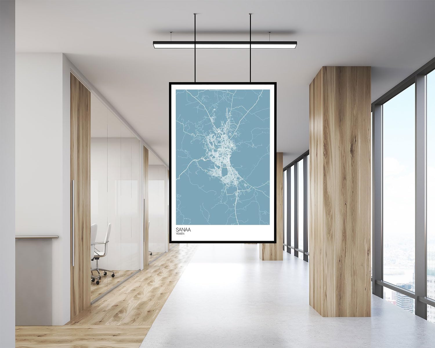 Modern Colored Hometown Poster of Sanaa Yemen 1 | 11x17 12x18 16x24 24x36 Unframed Wall Art | Minimalism City Traveler Print | Minimal Gift | Minimalist Home Office Decor