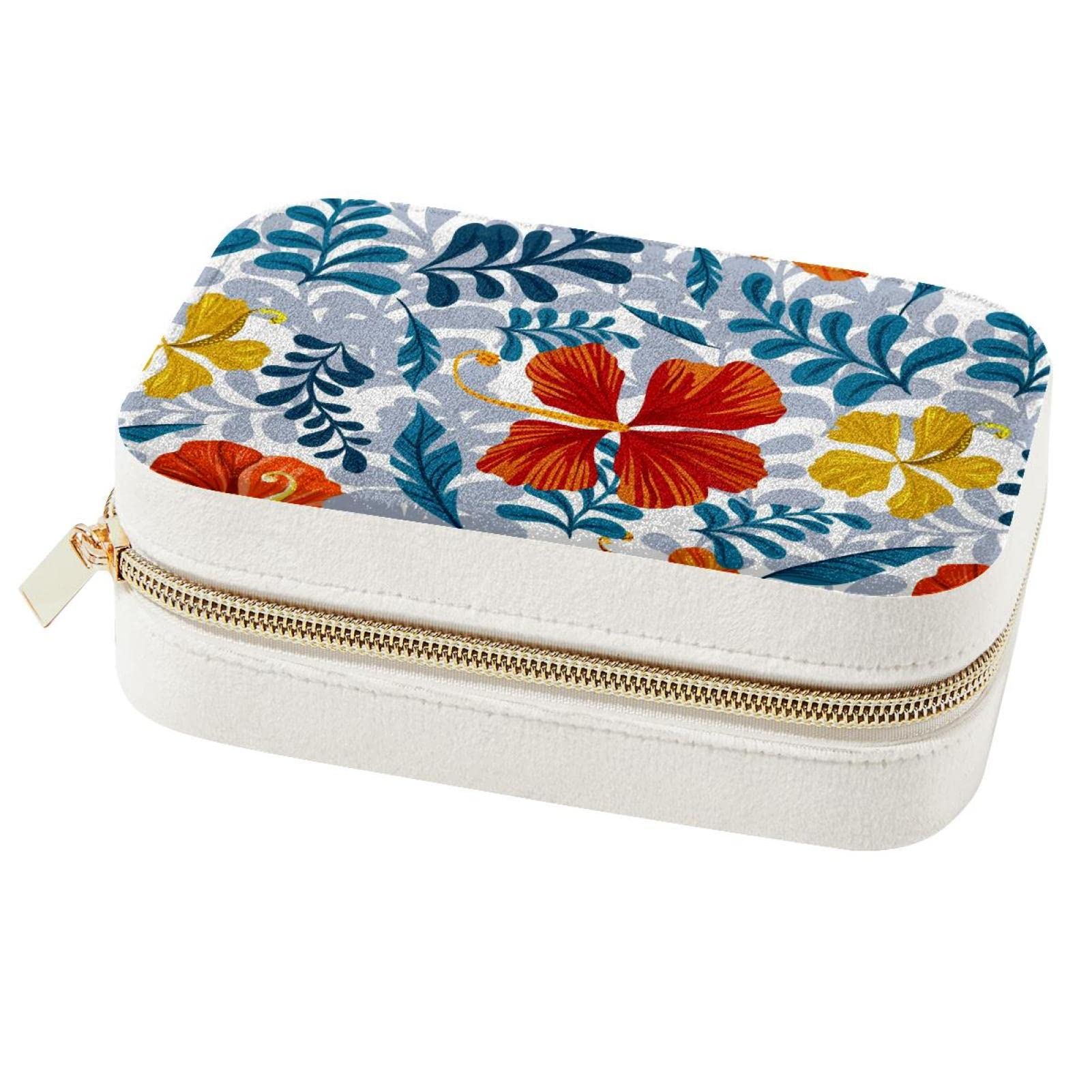 Boîte à bijoux portable pour week-end et vacances au design fleur d'été