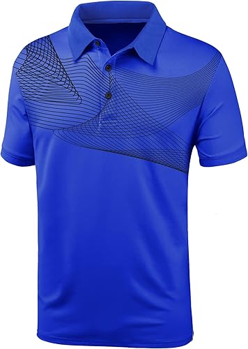 Miniatura 2 de JACKETOWN Mens Golf Polo Shirts Short Sleeve Shirts Printed Casual Clearance