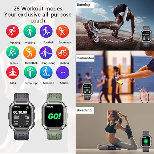 Miniatura 6 de KR06 Sports Smart Watch 1.8 pulgadas Bluetooth Call Music Play Asistente de voz Multi Deportes Modos Fitness Tracker (negro)