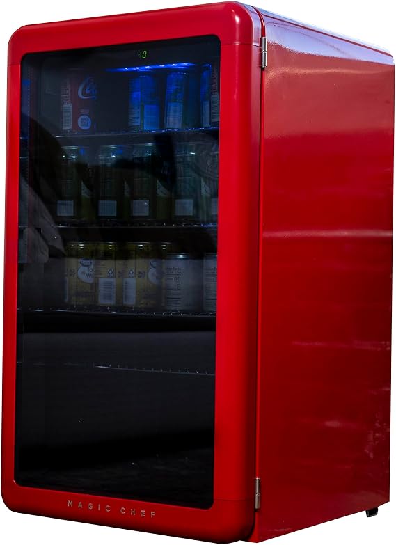 Magic Chef MCB34CHR Beverage Cooler, Red