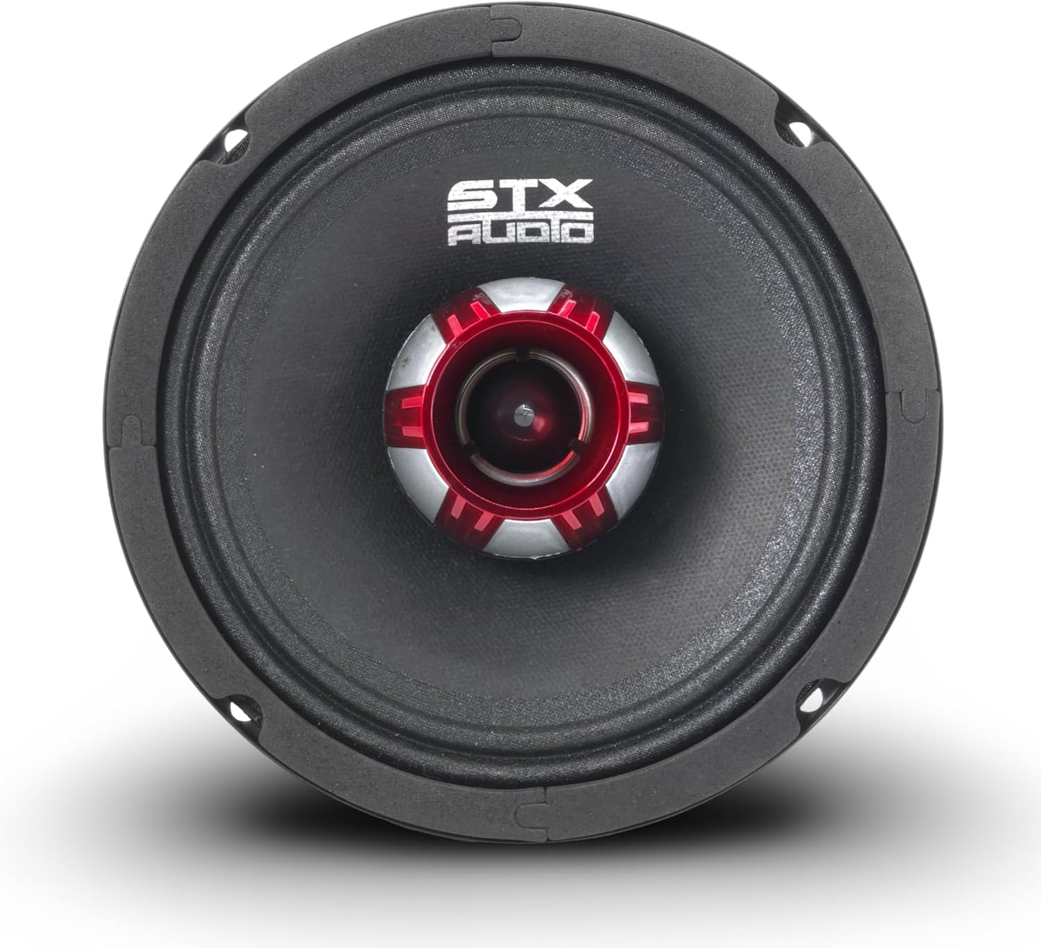 STX Audio 2X X65.2B 6.5" Midrange Speaker, 850 Watts Max Power, 4 Ohm, 91 dB Sensitivity, Black Press Paper Cone for Car Audio with High Capacitor and Black Grills (1 Pair)