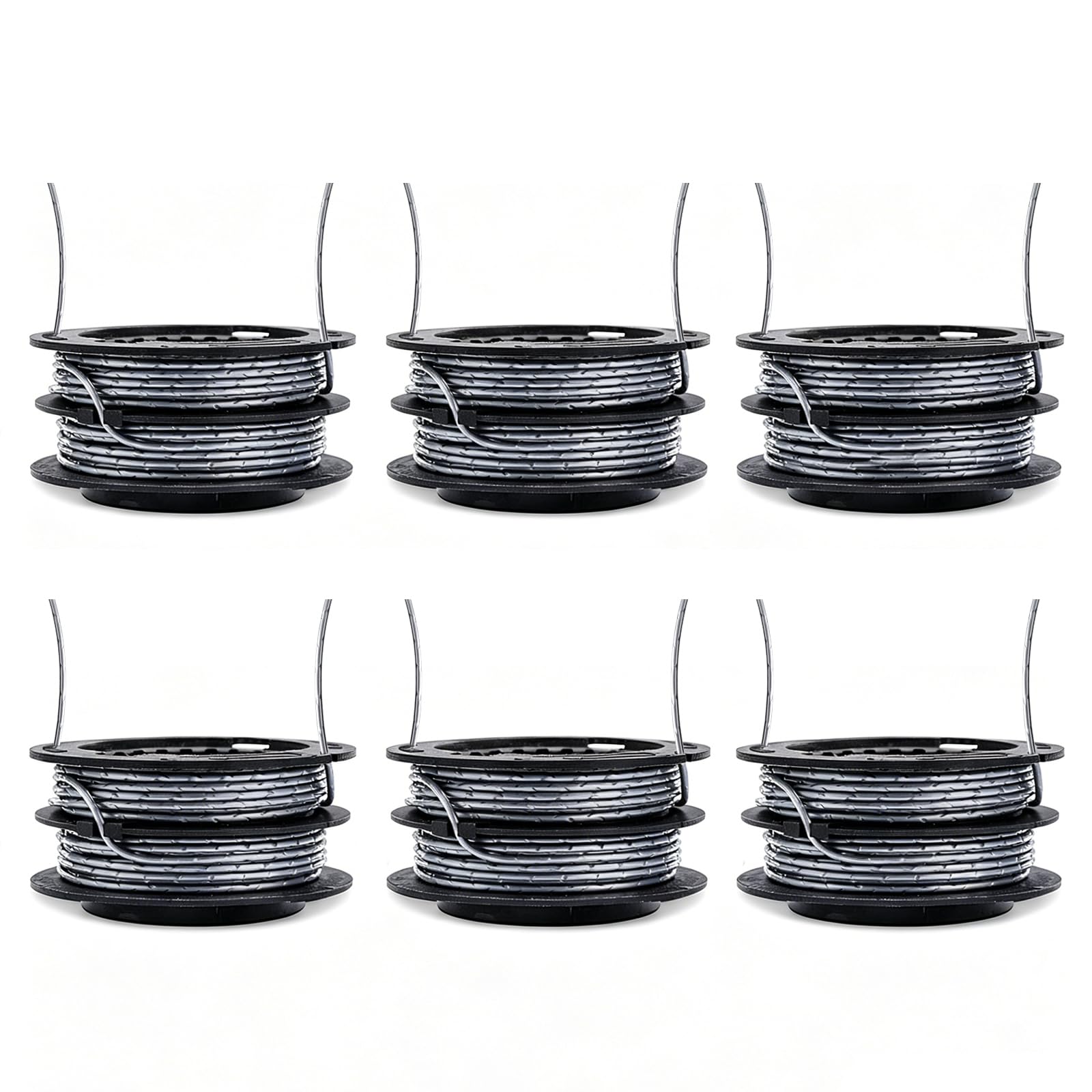 Lxamivxla 6PC Dual Trimmer Spool Replacement 2930507 for Greenworks 40V GD40BC GD40BCB GD40BCK2X GST1246 40V Cordless Brushcutter (2926507 Trimmer Head Only)