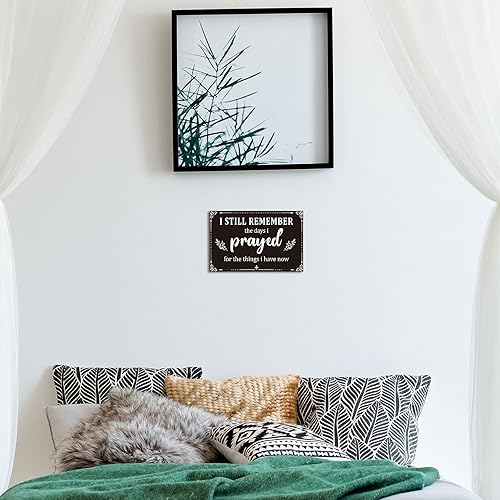 Miniatura 7 de I Still Remember The Days I Prayed Home - Decoración de pared para el hogar, centros de mesa de madera, letrero de caja, decoración de granja,