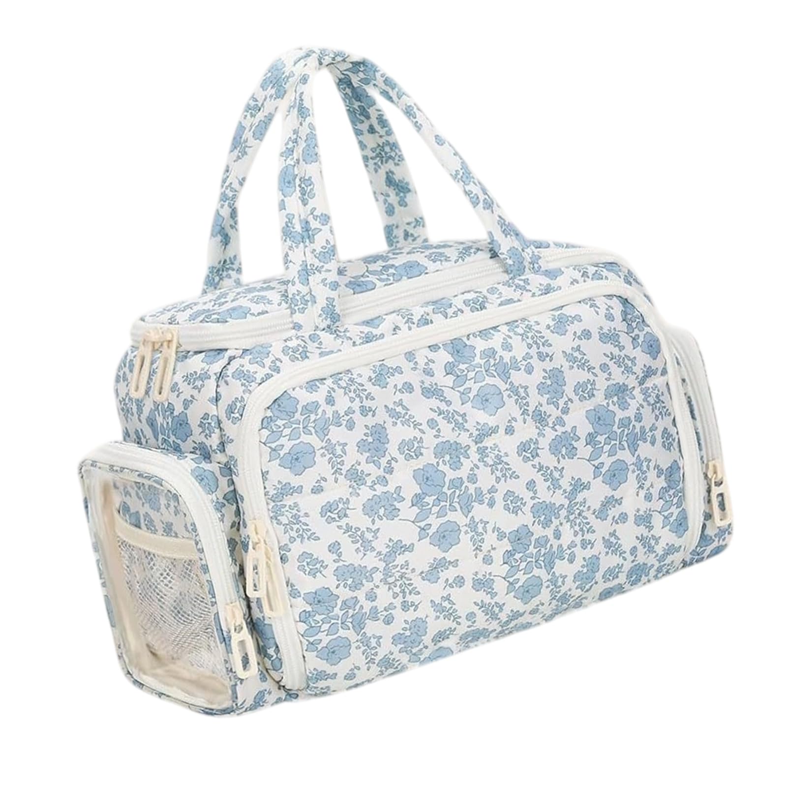 Borsa per trucco, con scomparti multipli per organizzatori, Borsa per trucco cosmetica compatta per accessori da viaggio Regalo da toilette da viaggio per le donne