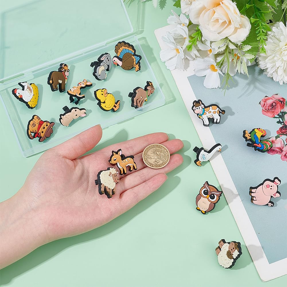 WEBEEDY 18 Styles Animals Stethoscope Charms Tag for Nurse, Adjustable Cute Stethoscope Charms Personalized Presents Accessories for Pediatric Doctors Employee Nursing Graduation