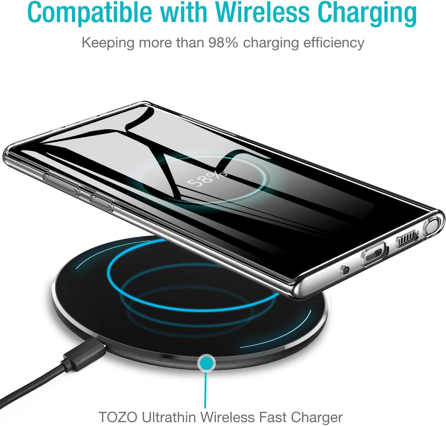 TOZO for Samsung Galaxy Note 10 Case Premium Clear Soft TPU Gel Transparent Flexible Cover for Samsung Galaxy Note 10 Clear Gel