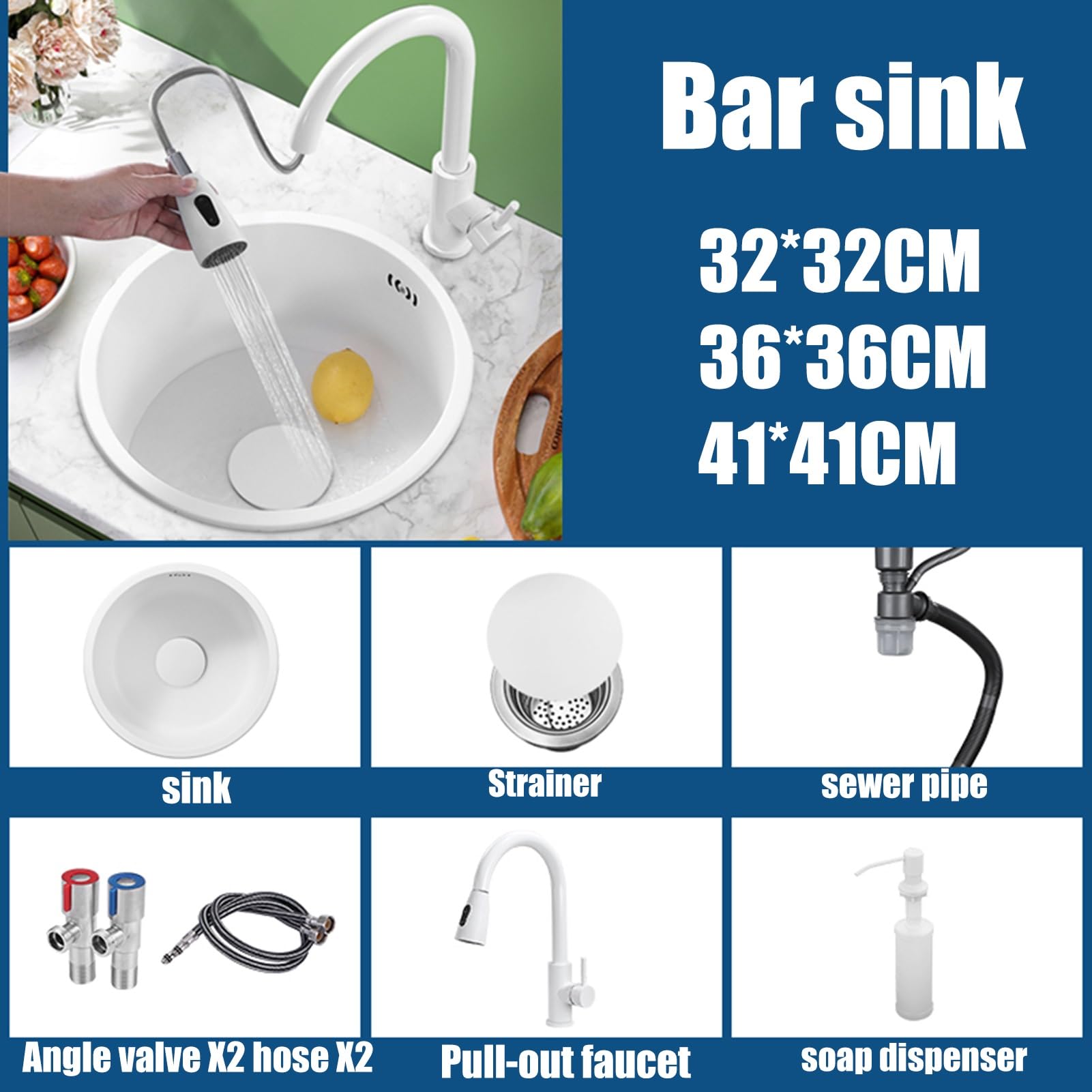 Lavavajillas de Cocina de un Solo tazón lavavasos, lavavasos de Acero Inoxidable para encimera, Bar, Restaurante, Hotel, cafetería (Color: Negro-B, tamaño: 78 x 48 cm)
