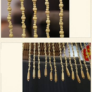 Amazon｜[YXSNG] 珠のれん 木製 おしゃれ 間仕切り 目隠し 紐