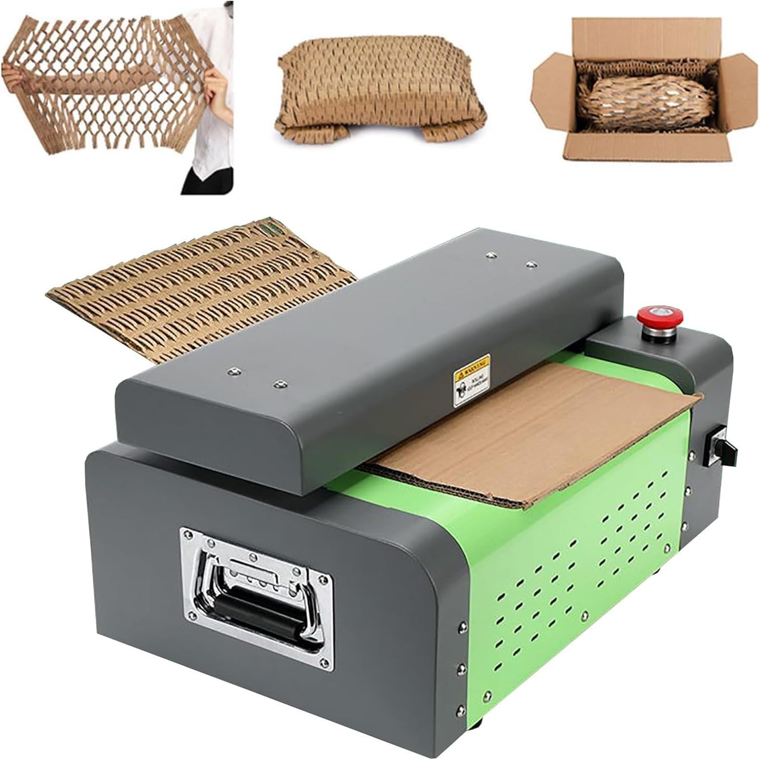 JXYQ Cardboard Shredder Cutter, Box Paperboard Mesh Strip Cutter, 325mm Width, Transforms Cardboard into Packing Material for Shipping and Packaging