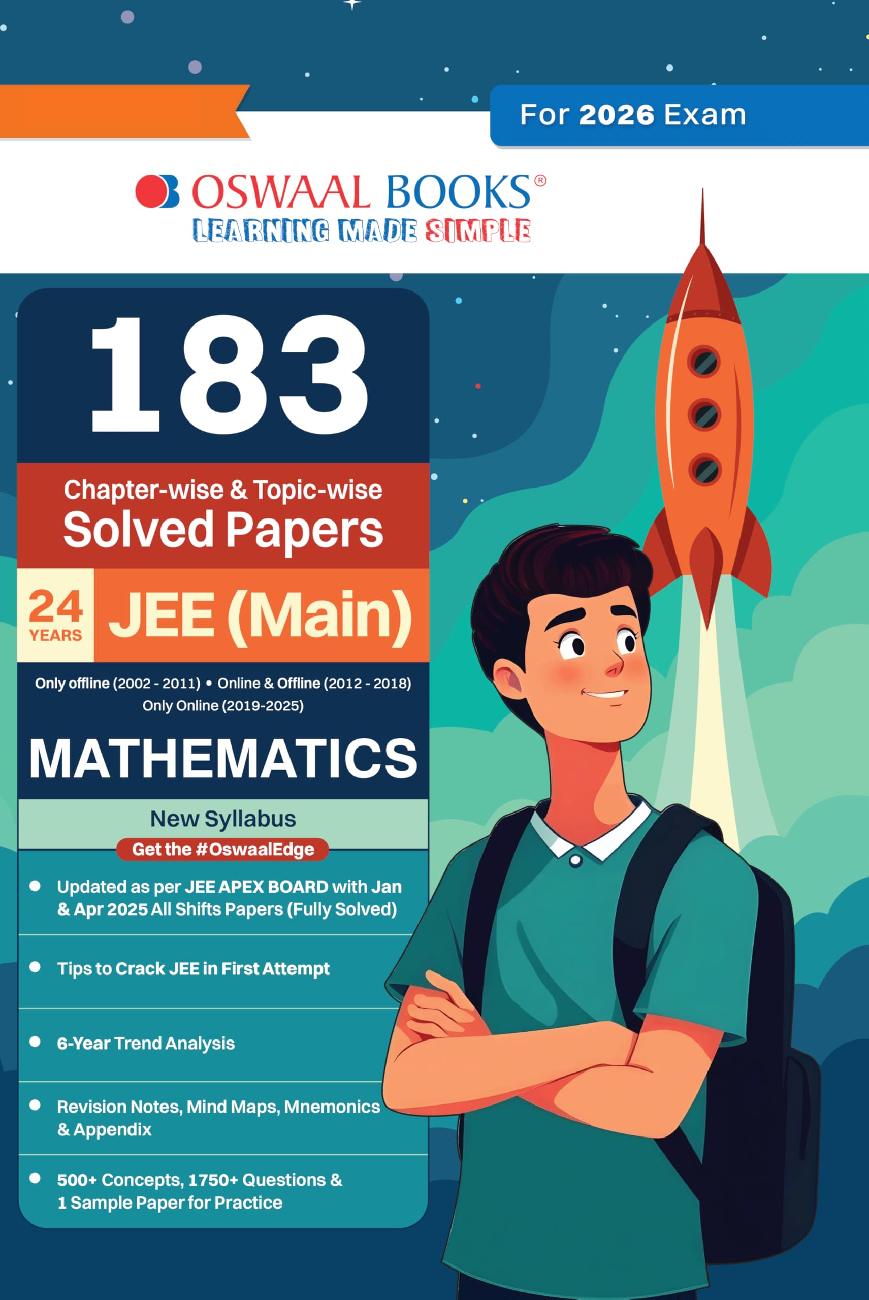 Oswaal 183 Chapter-wise & Topic-wise Solved Papers JEE (Main