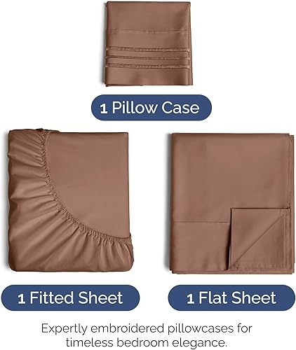 Vista 368 de Juego de sábanas de 4 piezas tamaño king, extrasuaves, transpirables y refrescantes con esquinas profundas, sábanas de fácil ajuste y sin arrugas