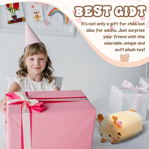 Miniatura 7 de Libima Juego de 4 juguetes de peluche de 8 pulgadas, 4 piezas de animales de peluche de dibujos animados suaves de felpa para abrazar, linda