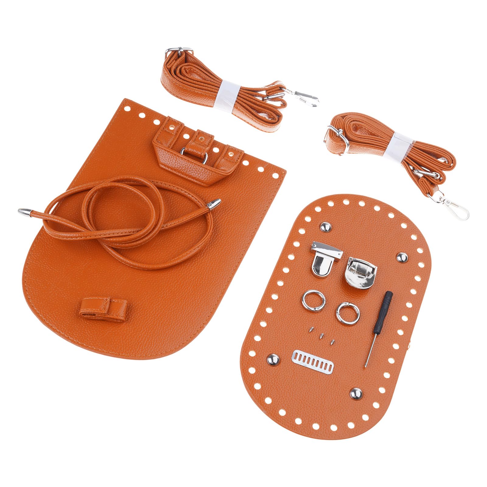 Maxtonser PU Leather Bag Base With Adjustable Strap Crochet Craft Supplies Set For Backpack Purse Making Projects Handicraft
