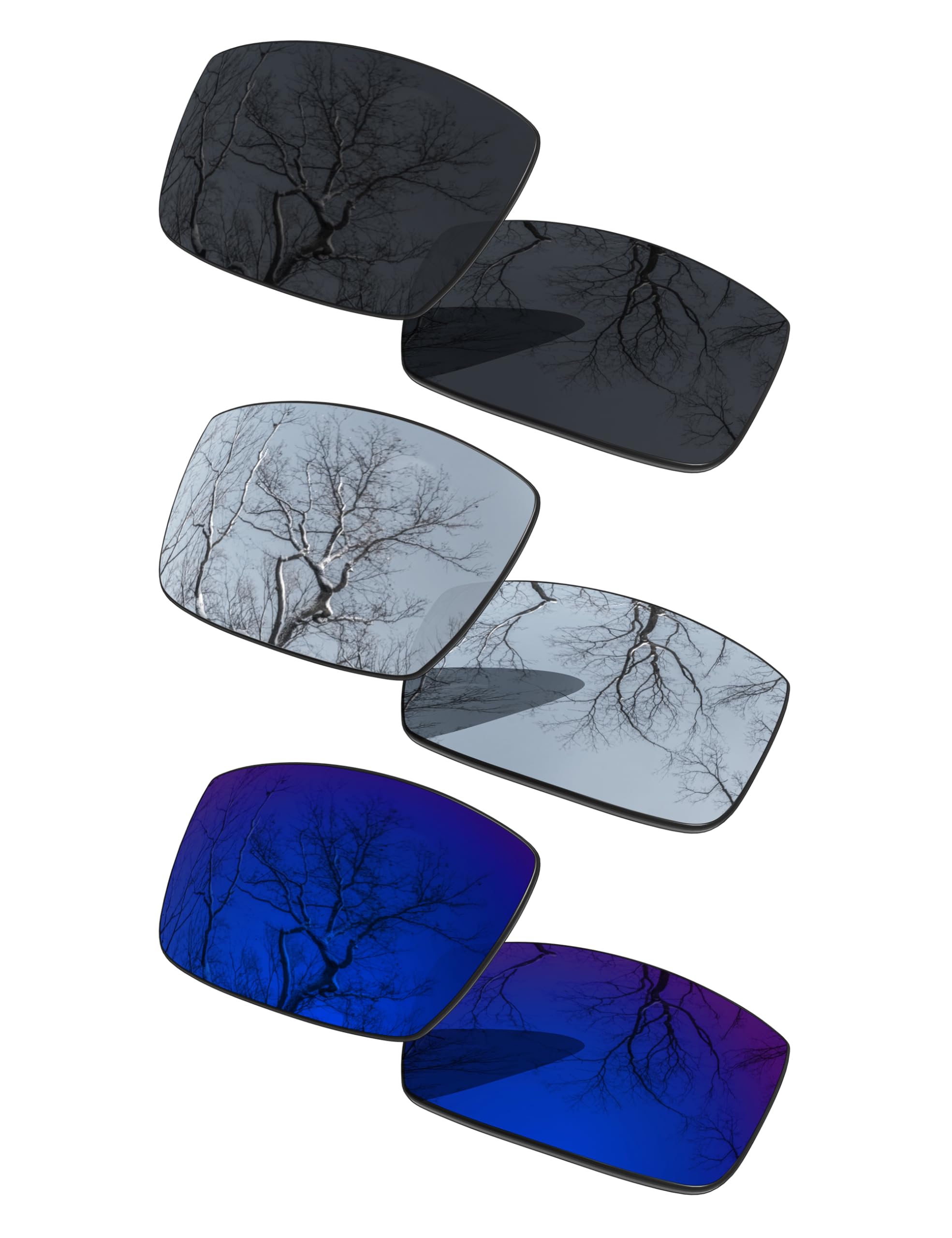 3 Pair Polarized Replacement Lenses for Oakley Gascan OO9014 Pack