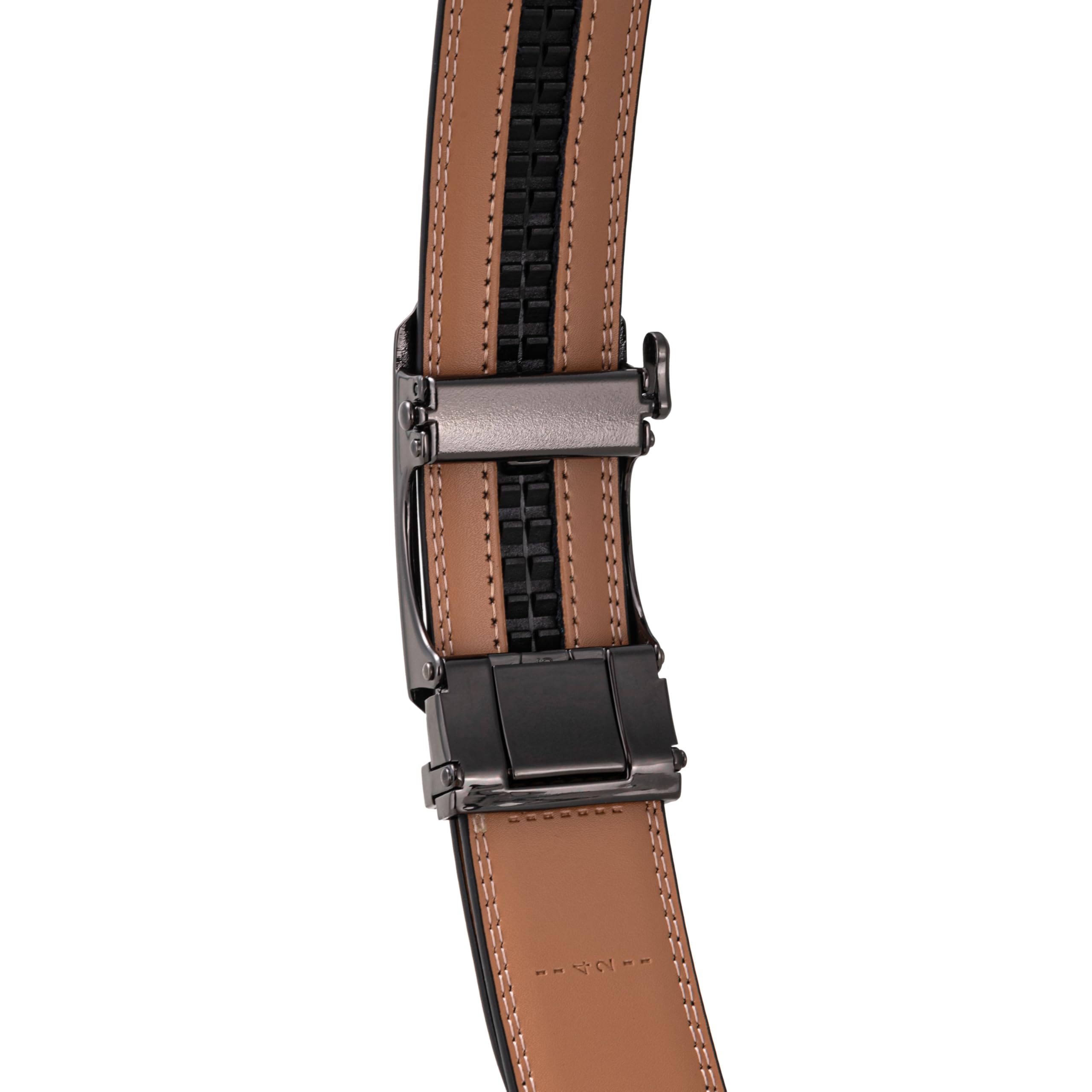 Cintura da uomo, stile casual, con fibbia automatica regolabile per adattarsi