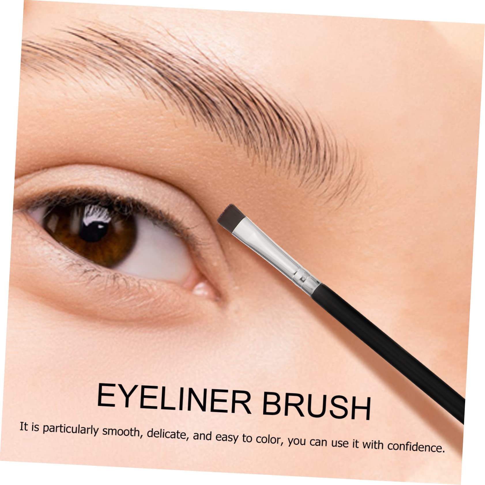 minkissy 30 Pz pennello per sopracciglia piatto pennello per eyeliner sottile e piatto pennello per sopracciglia definitore abito pennello piatto strumento per l'eyeliner pennello da trucco