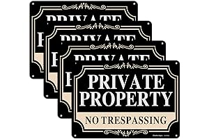 4 Pack No Trespassing Signs Aluminum - Rust Free - 10x7