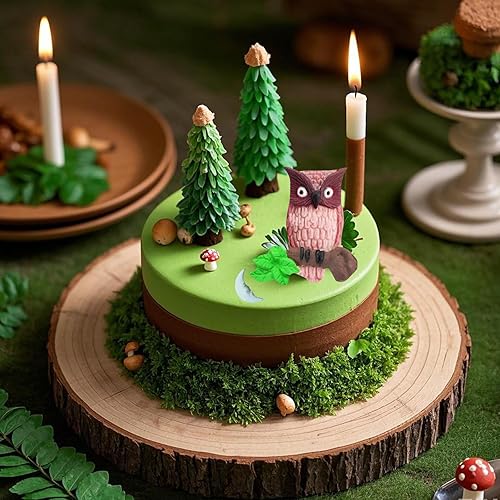 Miniatura 8 de Moldes de silicona de búho para manualidades, juego de 3 piezas, múltiples diseños con patrón de ramas, moldes de fondant para decoración de