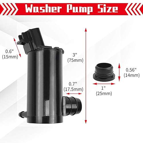 Miniatura 4 de OTUAYAUTO - Repuesto de bomba de limpiaparabrisas para ToyotaLexus, Factory OE Style con ojal 85330-12340