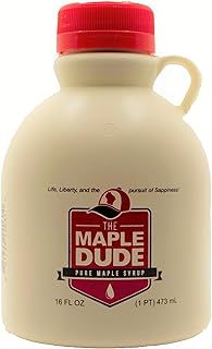 The Maple Dude - Pure Maple Syrup - (Medium, 16oz - Pint) | Natural | Made in Wisconsin | Great for Pancakes/Waffles