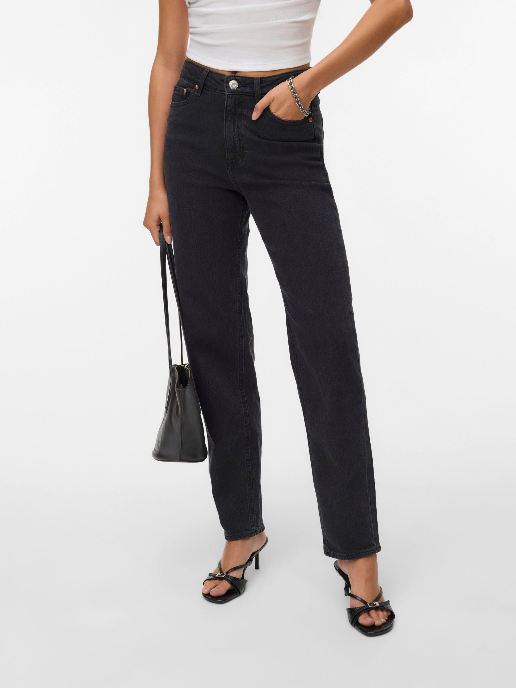 VERO MODA Vmtessa Hr Mom Jeans Ra220 Ga Noos - Vmtessa Hr Mom Jeans Ra220 Ga Noos Kobiety