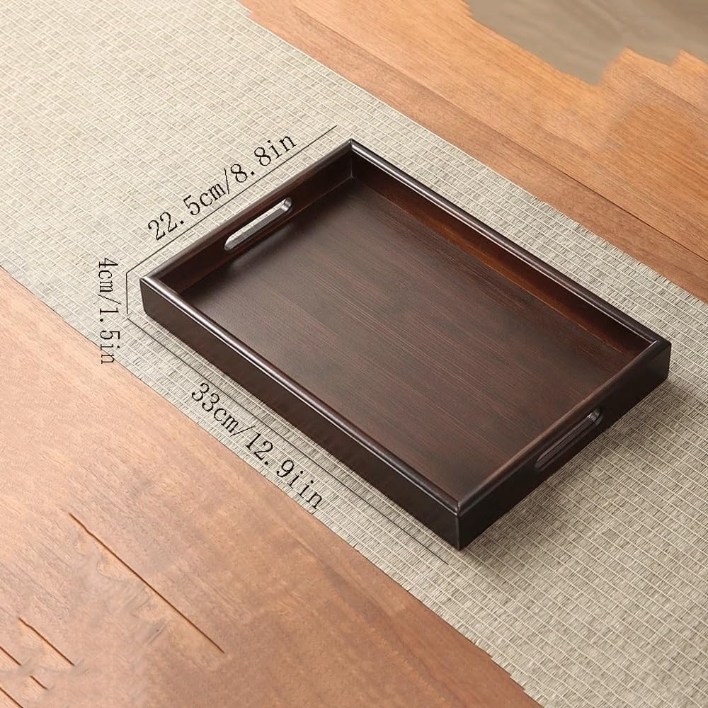 Bandeja de madera maciza de nogal para tazas de té, tabla pequeña china para servir frutas y suma tenue, accesorio de cocina para cocinar en casa y entretenimiento