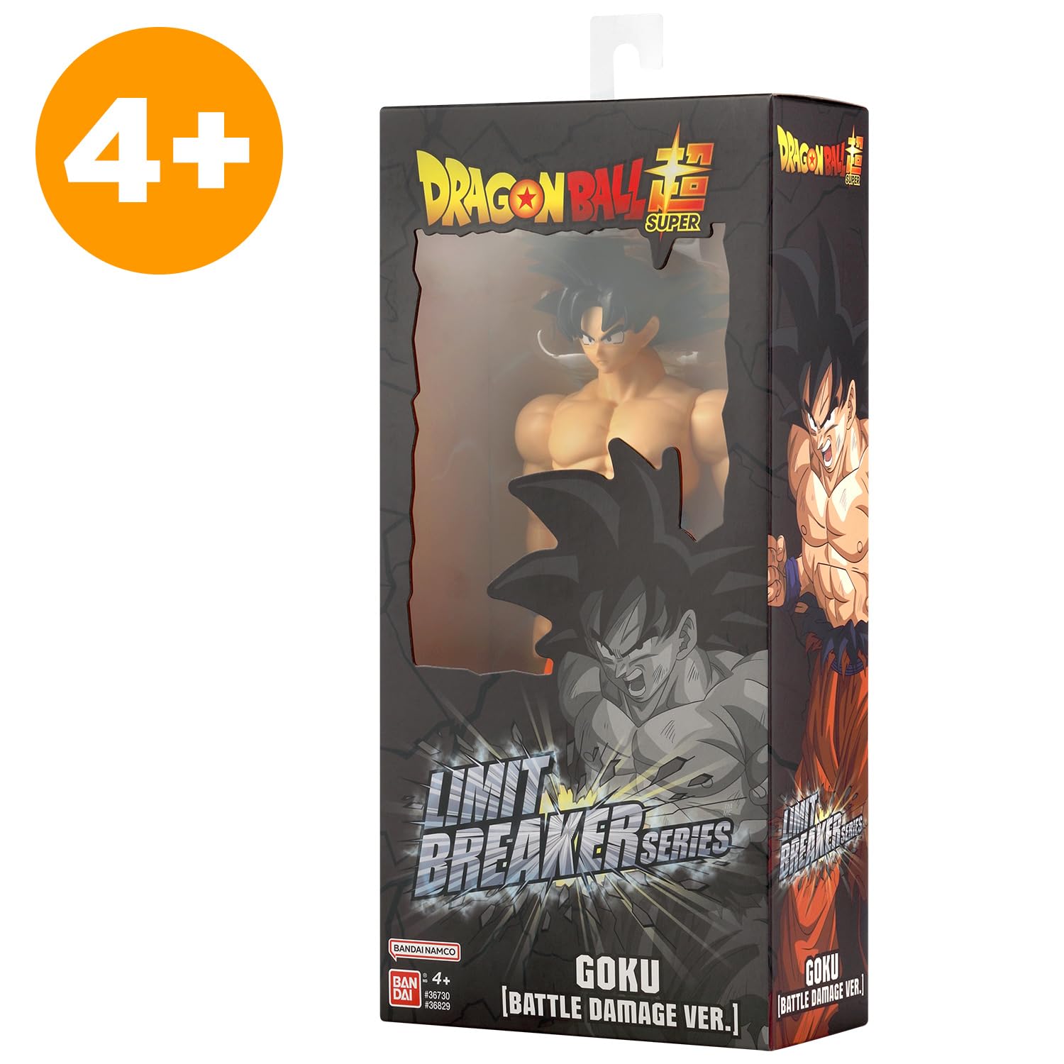 BANDAI - Dragon Ball Super - Goku Battle Damage - Figurina Gigante Limit Breaker 30cm - Licenza Ufficiale Dragon Ball - Grande Action Figure Goku Battaglia - Giocattolo per bambini 4 anni e + - 36829