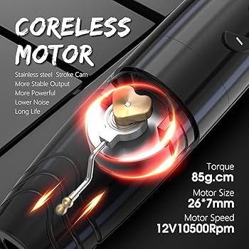 Kiss of dragon バッテリーグリップロータリータトゥーマシン Amazon.com: Tattoo Gun Kit - Kiss of Dragon Complete 2400mAh