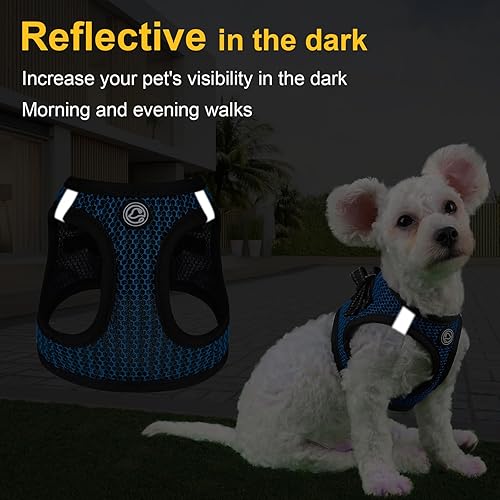 Miniatura 8 de XXS - Arnés para perros pequeños, arnés de malla de aire suave para cachorros, arnés para perros pequeños, arnés para perro pequeño, arnés sin